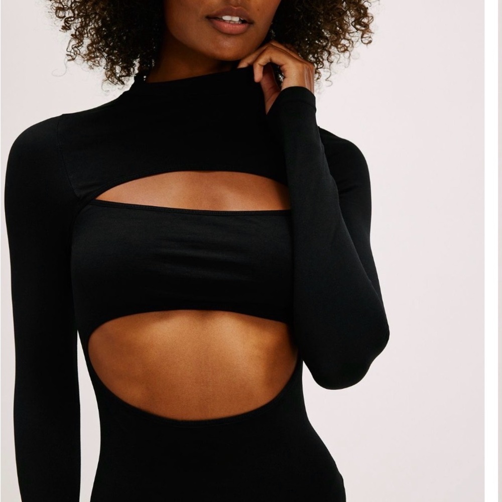 Free people Black Cutout Long-Sleeve Women’s Top